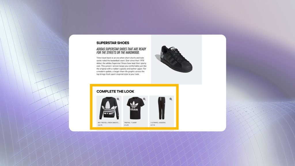 Adidas Cross-selling to Increase Average Order Value