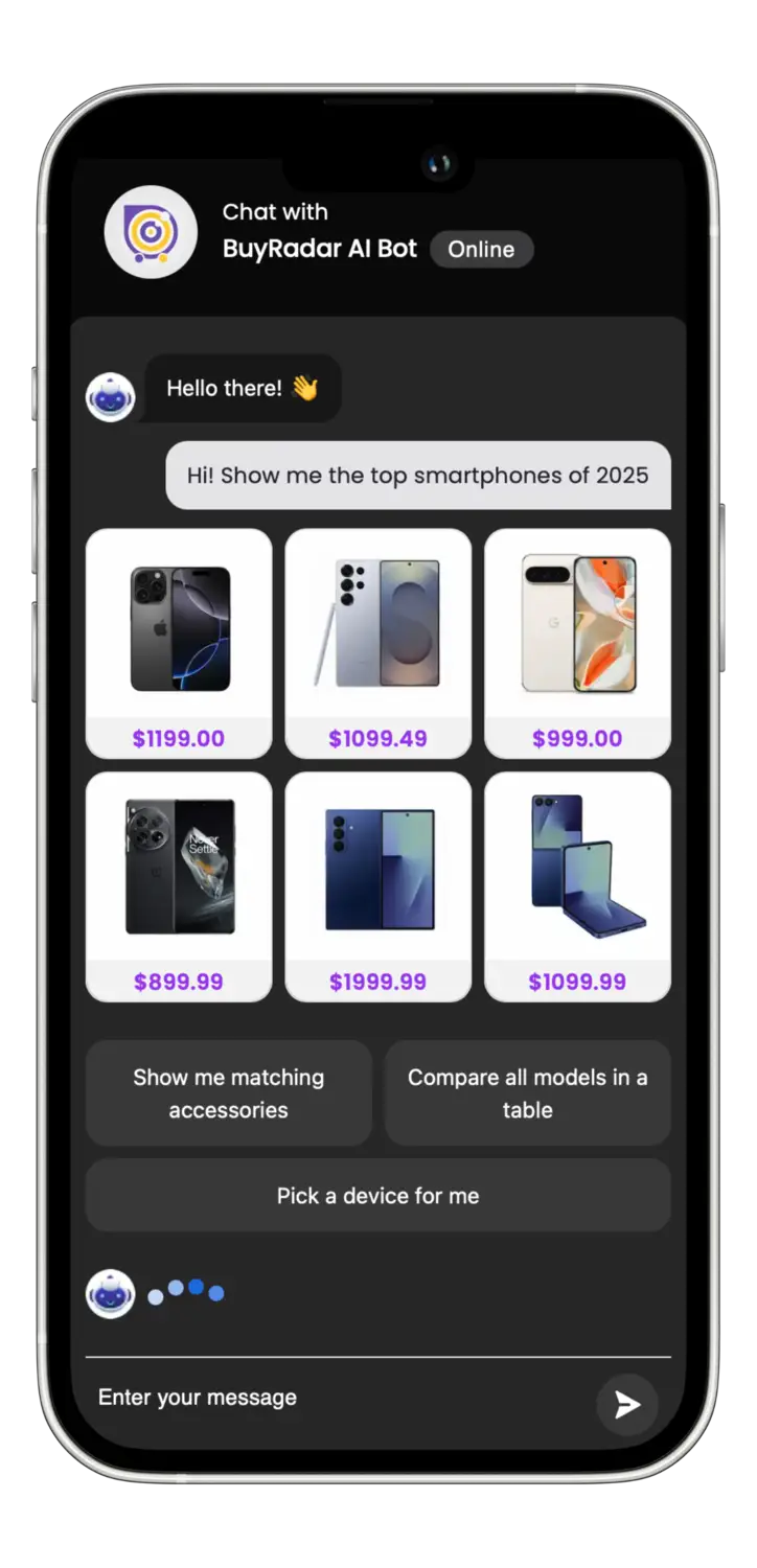 AI Sales Widget Phone