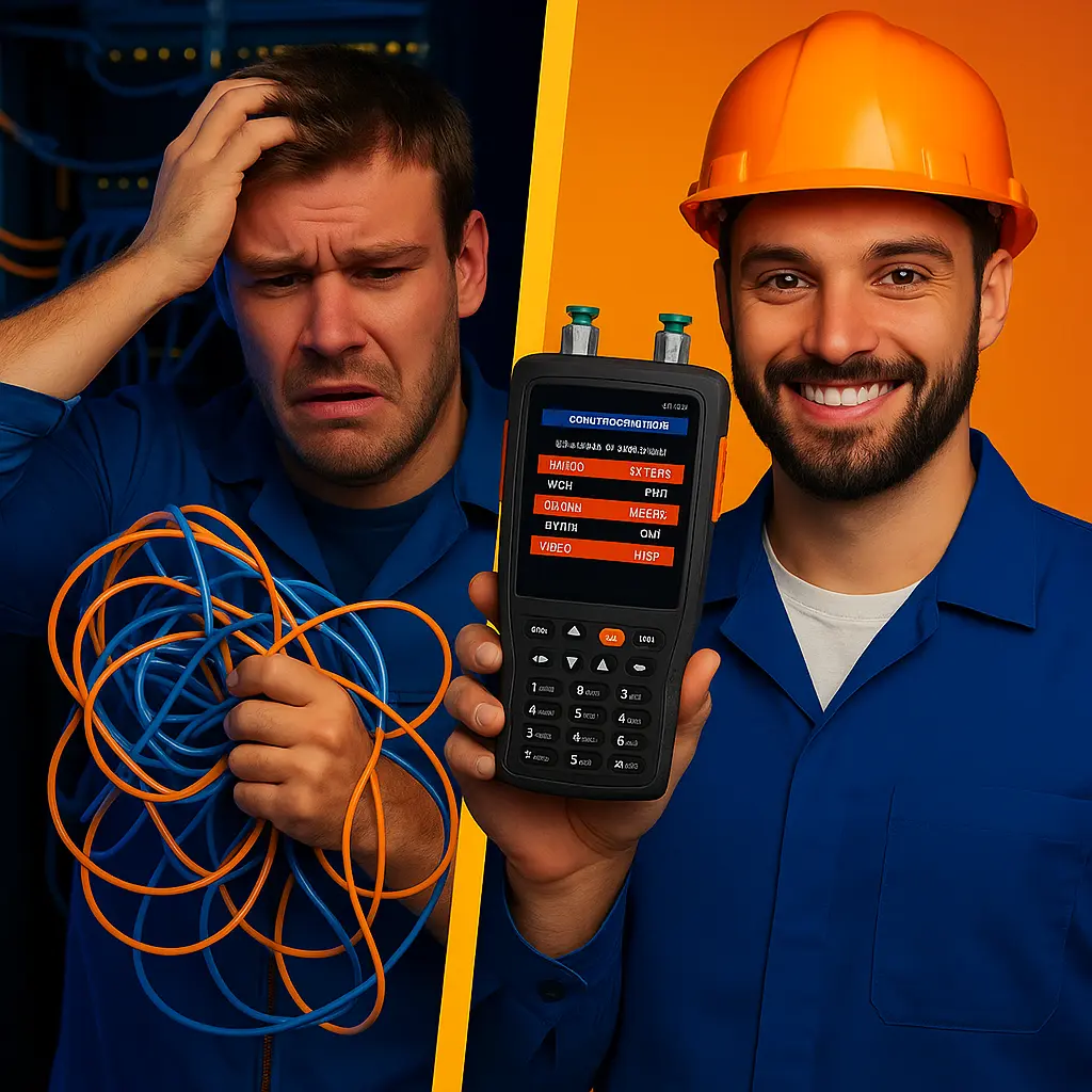 Before-After Upgrade – messy vs organized result