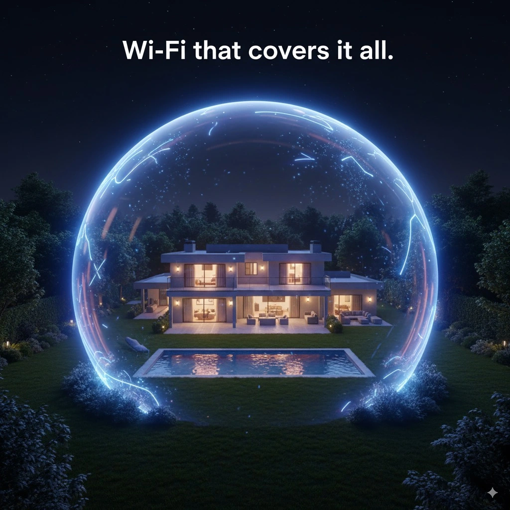 Graphic Complete Coverage – whole-property coverage bubble