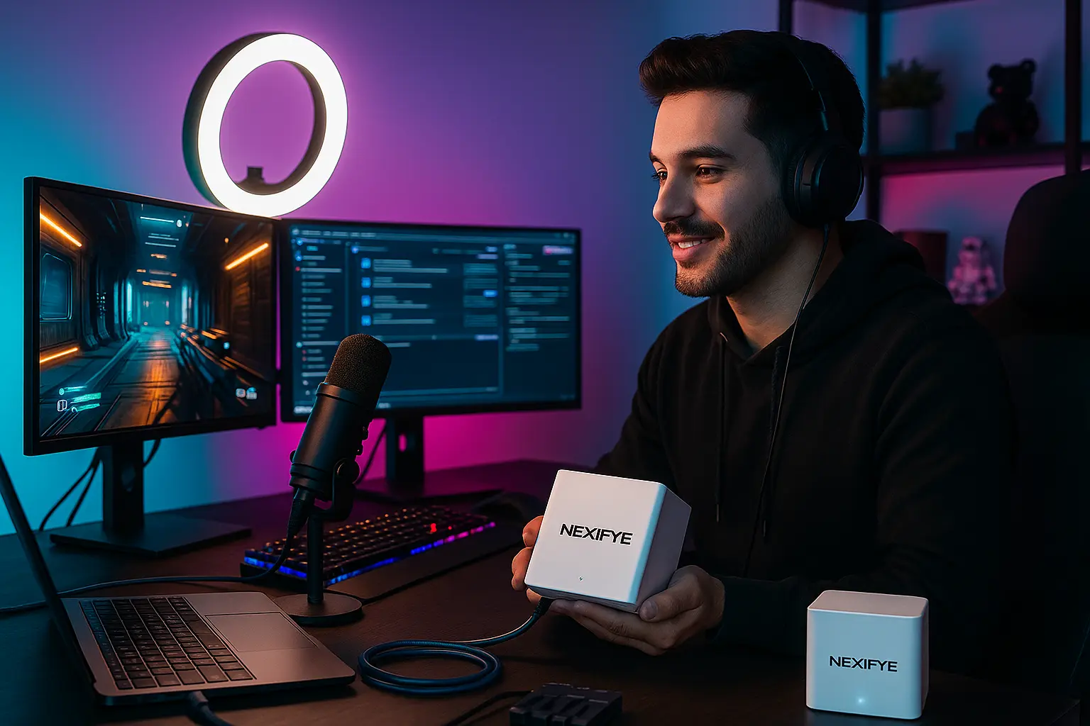 Review Visual Stream – creator setup with product